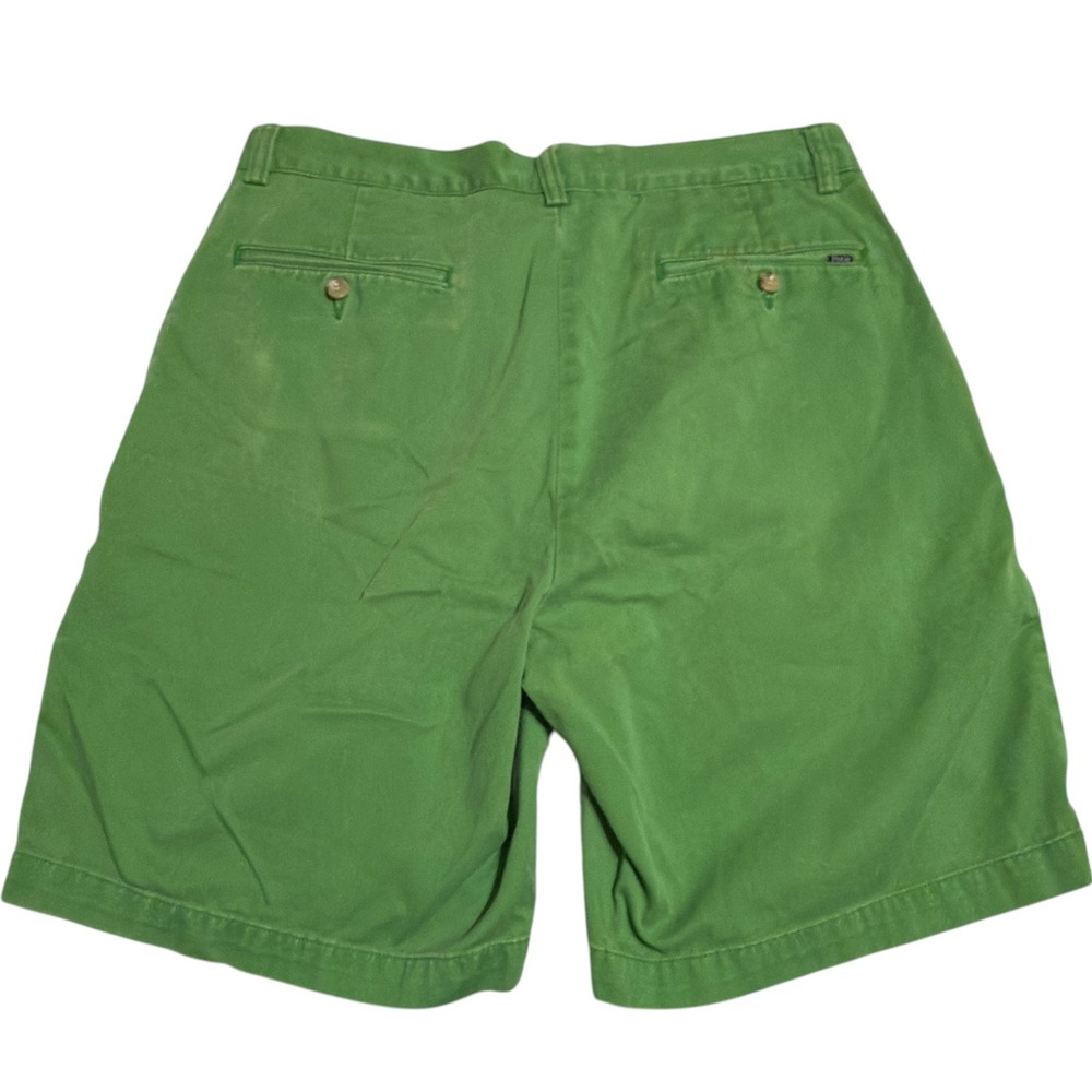 Polo Ralph Lauren Chino Board Shorts Green Mens 33 Classic Fit Cotton Preppy - Picture 2 of 8